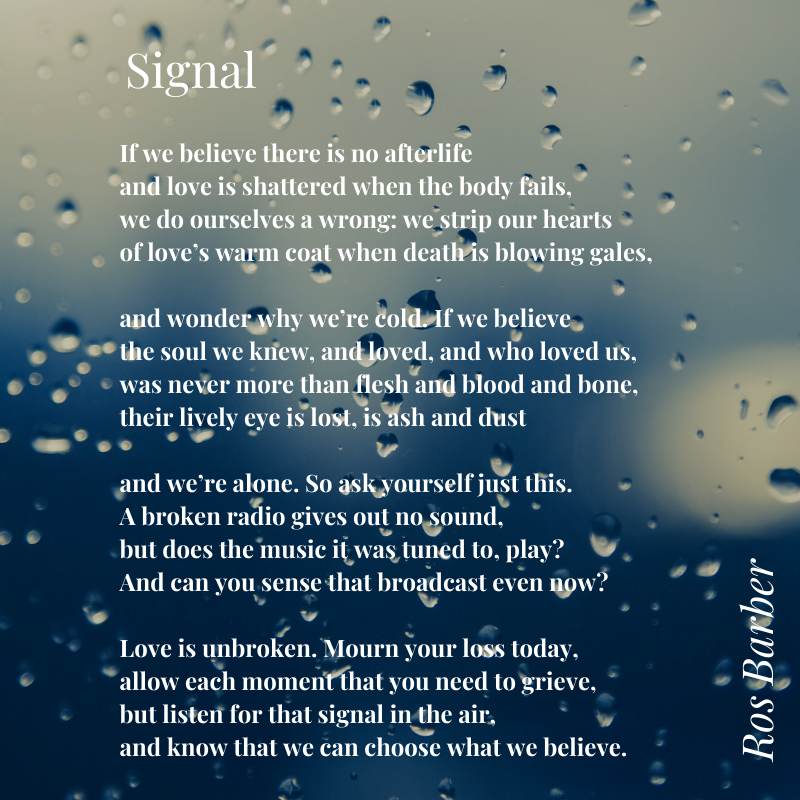 Funeral poem called Signal